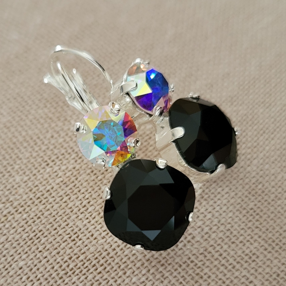 Austrian Crystal Earrings in Silver - Picture 7 of 9